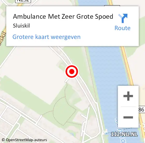 Locatie op kaart van de 112 melding: Ambulance Met Zeer Grote Spoed Naar Sluiskil op 5 december 2024 07:32