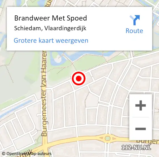 Locatie op kaart van de 112 melding: Brandweer Met Spoed Naar Schiedam, Vlaardingerdijk op 5 december 2024 09:39