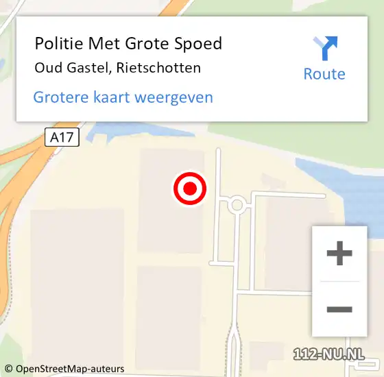 Locatie op kaart van de 112 melding: Politie Met Grote Spoed Naar Oud Gastel, Rietschotten op 5 december 2024 14:36