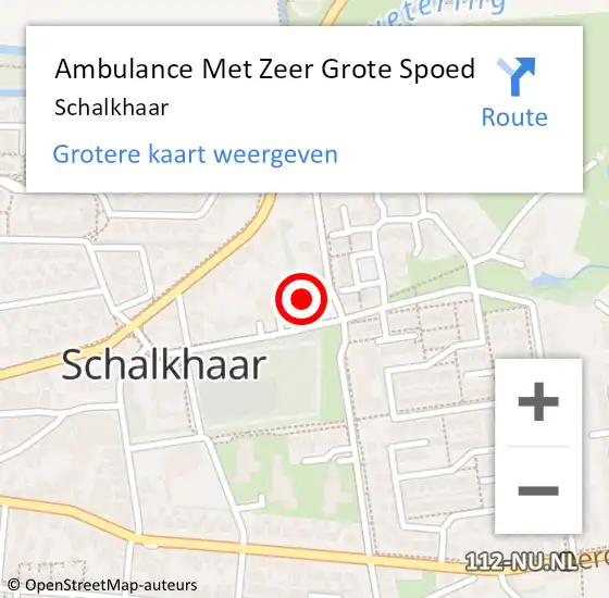 Locatie op kaart van de 112 melding: Ambulance Met Zeer Grote Spoed Naar Schalkhaar op 5 december 2024 14:54