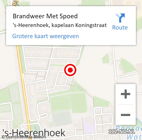 Locatie op kaart van de 112 melding: Brandweer Met Spoed Naar 's-Heerenhoek, kapelaan Koningstraat op 5 december 2024 15:26