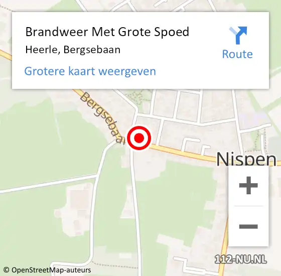 Locatie op kaart van de 112 melding: Brandweer Met Grote Spoed Naar Heerle, Bergsebaan op 5 december 2024 17:06