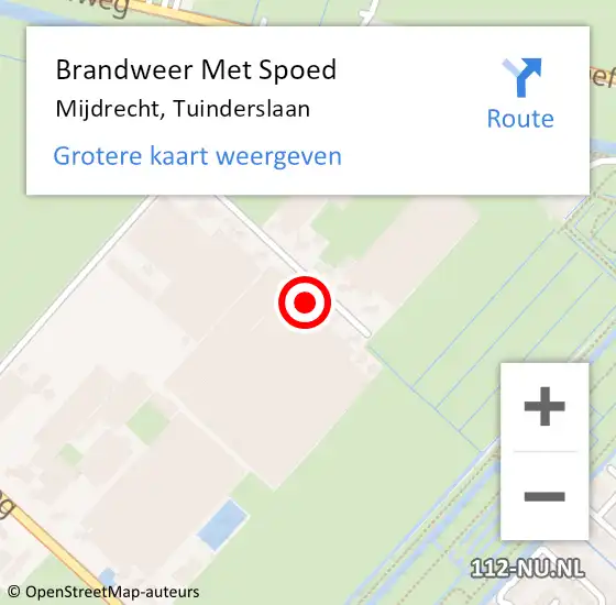 Locatie op kaart van de 112 melding: Brandweer Met Spoed Naar Mijdrecht, Tuinderslaan op 29 oktober 2014 11:50