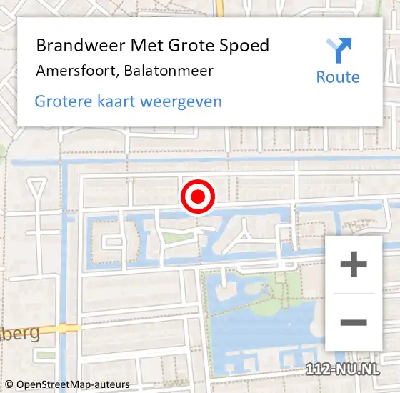 Locatie op kaart van de 112 melding: Brandweer Met Grote Spoed Naar Amersfoort, Balatonmeer op 5 december 2024 18:24