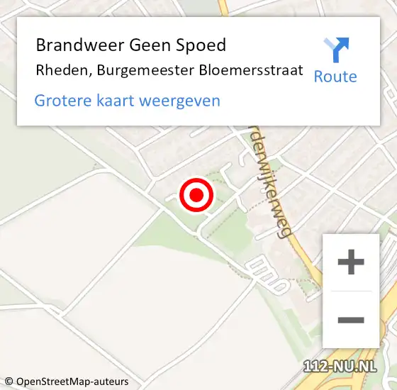 Locatie op kaart van de 112 melding: Brandweer Geen Spoed Naar Dieren, Burgemeester Bloemersstraat op 5 december 2024 21:42