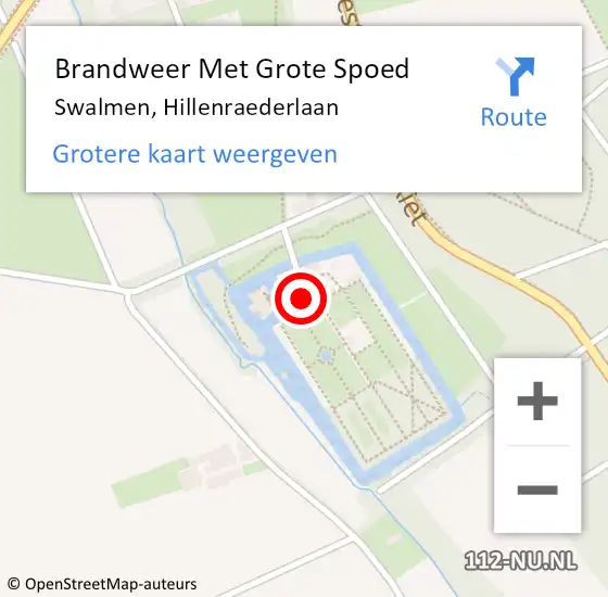 Locatie op kaart van de 112 melding: Brandweer Met Grote Spoed Naar Swalmen, Hillenraederlaan op 5 december 2024 22:30