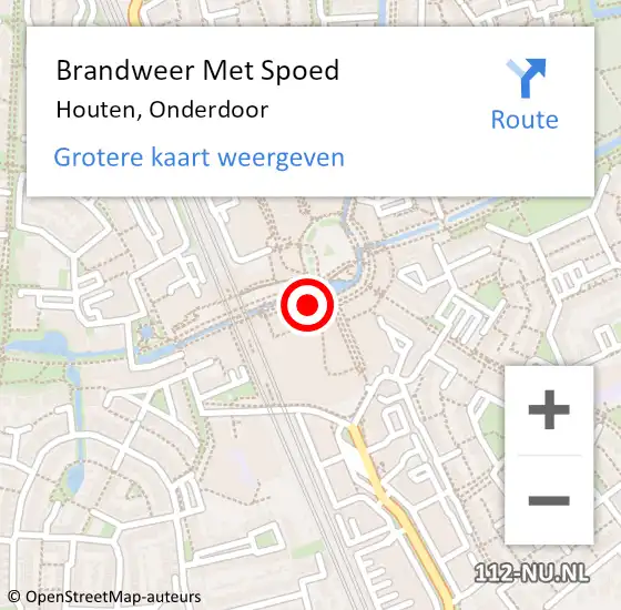 Locatie op kaart van de 112 melding: Brandweer Met Spoed Naar Houten, Onderdoor op 5 december 2024 23:14