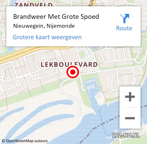 Locatie op kaart van de 112 melding: Brandweer Met Grote Spoed Naar Nieuwegein, Nijemonde op 5 december 2024 23:50