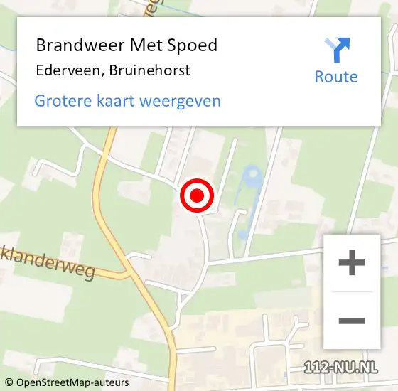 Locatie op kaart van de 112 melding: Brandweer Met Spoed Naar Ederveen, Bruinehorst op 6 december 2024 02:59