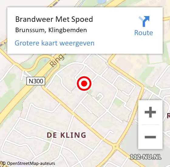 Locatie op kaart van de 112 melding: Brandweer Met Spoed Naar Brunssum, Klingbemden op 6 december 2024 07:41