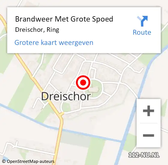 Locatie op kaart van de 112 melding: Brandweer Met Grote Spoed Naar Dreischor, Ring op 10 september 2013 05:11