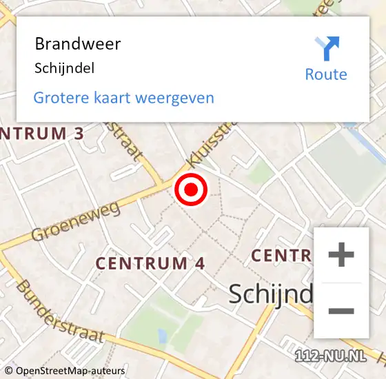 Locatie op kaart van de 112 melding: Brandweer Schijndel op 6 december 2024 11:27