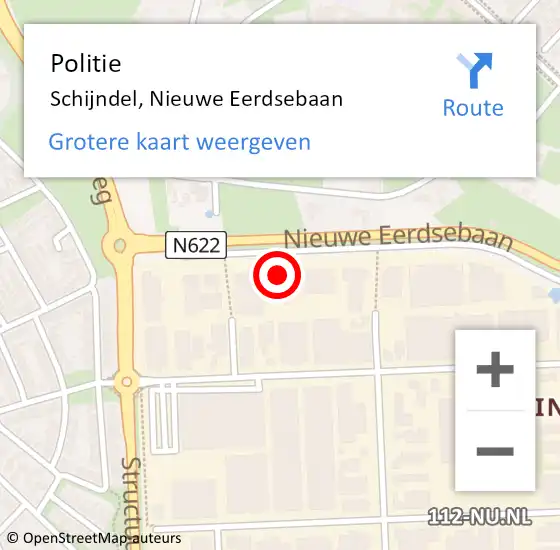 Locatie op kaart van de 112 melding: Politie Schijndel, Nieuwe Eerdsebaan op 6 december 2024 11:30