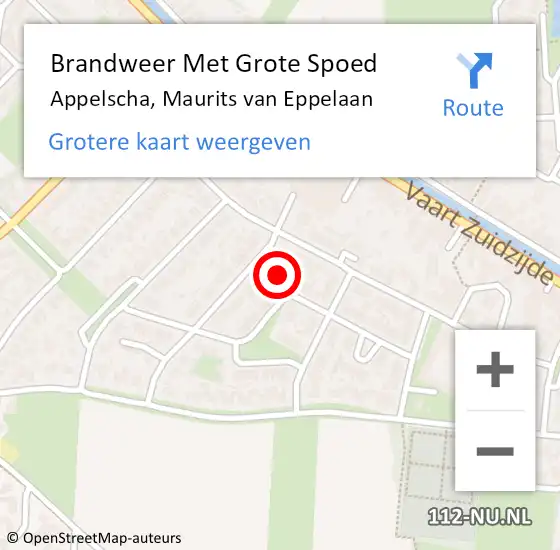 Locatie op kaart van de 112 melding: Brandweer Met Grote Spoed Naar Appelscha, Maurits van Eppelaan op 6 december 2024 21:34