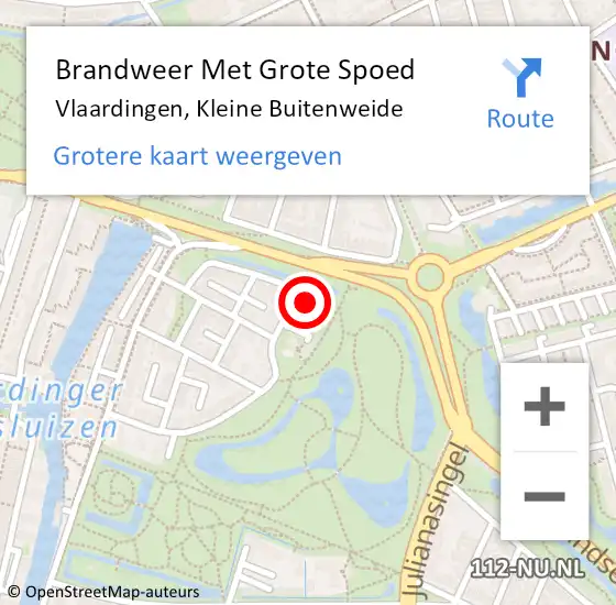 Locatie op kaart van de 112 melding: Brandweer Met Grote Spoed Naar Vlaardingen, Kleine Buitenweide op 7 december 2024 10:41