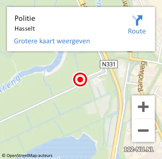 Locatie op kaart van de 112 melding: Politie Hasselt op 7 december 2024 11:59