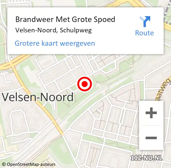 Locatie op kaart van de 112 melding: Brandweer Met Grote Spoed Naar Velsen-Noord, Schulpweg op 7 december 2024 12:34