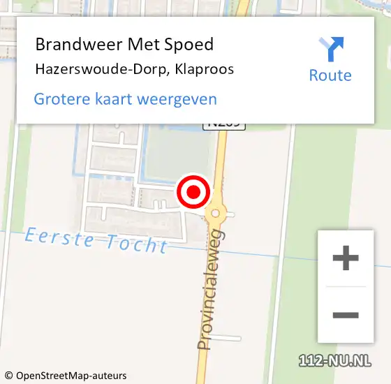 Locatie op kaart van de 112 melding: Brandweer Met Spoed Naar Hazerswoude-Dorp, Klaproos op 7 december 2024 16:13