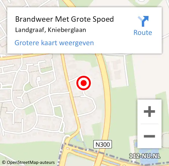 Locatie op kaart van de 112 melding: Brandweer Met Grote Spoed Naar Landgraaf, Knieberglaan op 7 december 2024 16:27