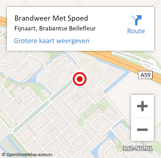 Locatie op kaart van de 112 melding: Brandweer Met Spoed Naar Fijnaart, Brabantse Bellefleur op 7 december 2024 17:27