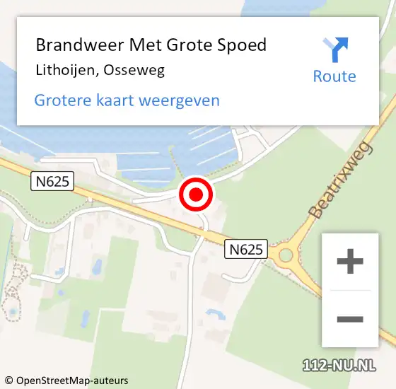 Locatie op kaart van de 112 melding: Brandweer Met Grote Spoed Naar Berghem, Osseweg op 7 december 2024 19:50