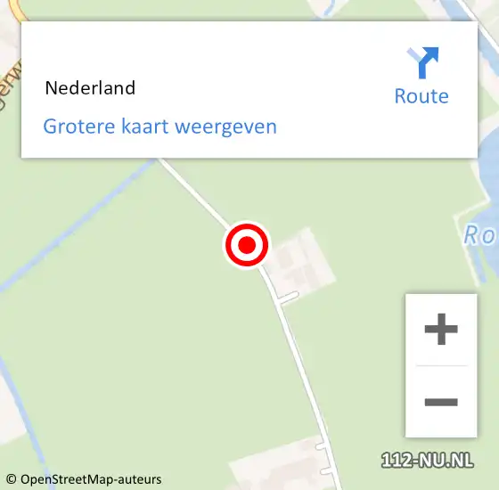 Locatie op kaart van de 112 melding:  Nederland op 8 december 2024 02:58