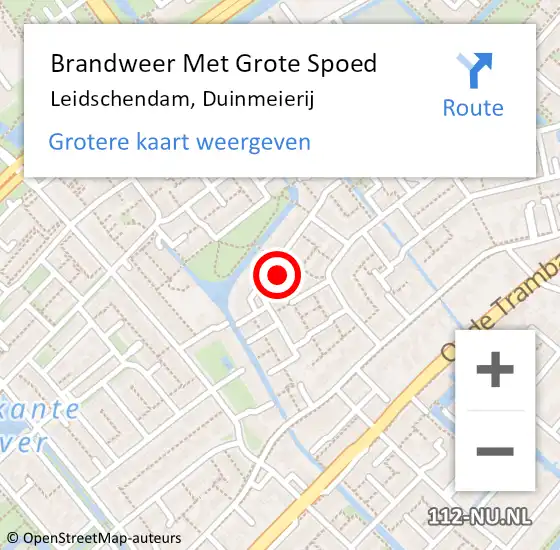 Locatie op kaart van de 112 melding: Brandweer Met Grote Spoed Naar Leidschendam, Duinmeierij op 8 december 2024 17:36