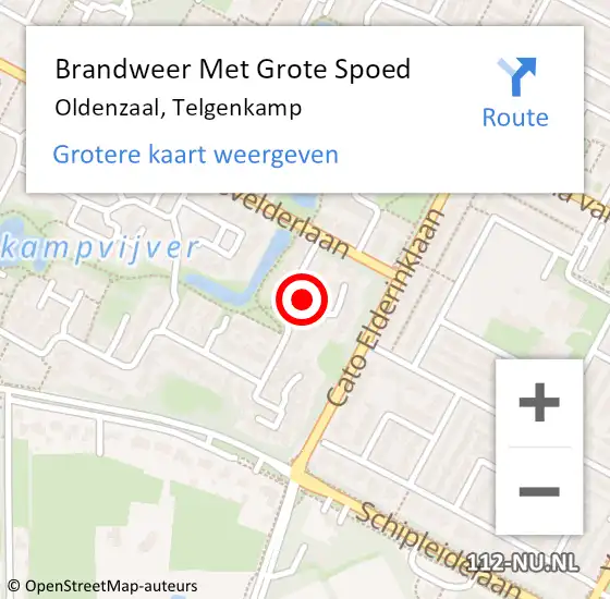 Locatie op kaart van de 112 melding: Brandweer Met Grote Spoed Naar Oldenzaal, Telgenkamp op 8 december 2024 19:04