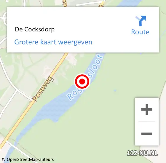 Locatie op kaart van de 112 melding:  De Cocksdorp op 9 december 2024 00:10