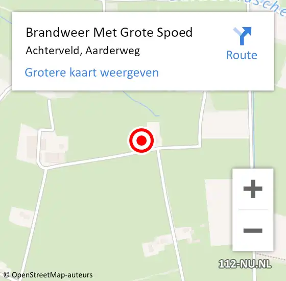 Locatie op kaart van de 112 melding: Brandweer Met Grote Spoed Naar Achterveld, Aarderweg op 9 december 2024 07:58