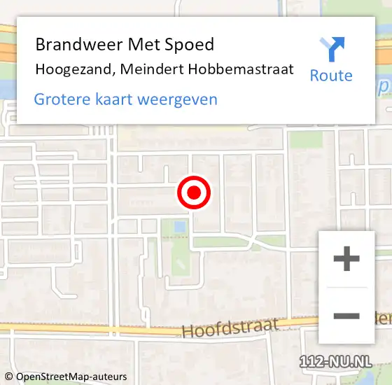 Locatie op kaart van de 112 melding: Brandweer Met Spoed Naar Hoogezand, Meindert Hobbemastraat op 9 december 2024 08:08