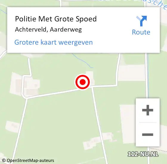 Locatie op kaart van de 112 melding: Politie Met Grote Spoed Naar Achterveld, Aarderweg op 9 december 2024 08:57