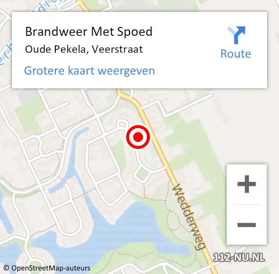 Locatie op kaart van de 112 melding: Brandweer Met Spoed Naar Oude Pekela, Veerstraat op 9 december 2024 09:15