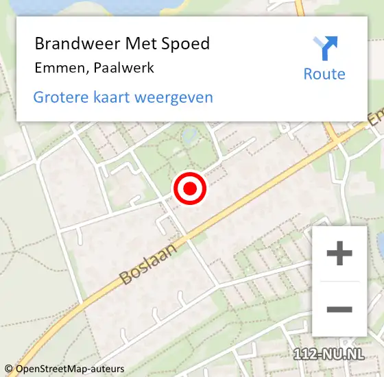 Locatie op kaart van de 112 melding: Brandweer Met Spoed Naar Emmen, Paalwerk op 9 december 2024 15:56