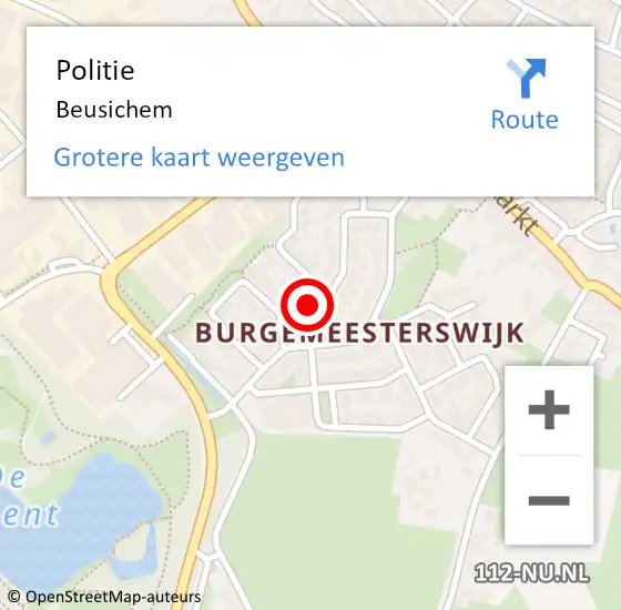 Locatie op kaart van de 112 melding: Politie Beusichem op 9 december 2024 16:58