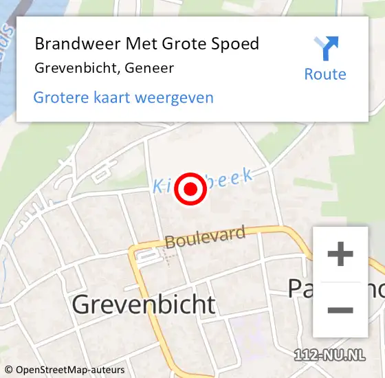 Locatie op kaart van de 112 melding: Brandweer Met Grote Spoed Naar Grevenbicht, Geneer op 9 december 2024 20:49