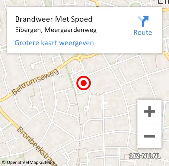 Locatie op kaart van de 112 melding: Brandweer Met Spoed Naar Eibergen, Meergaardenweg op 10 december 2024 05:12