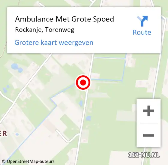 Locatie op kaart van de 112 melding: Ambulance Met Grote Spoed Naar Rockanje, Torenweg op 10 december 2024 07:14