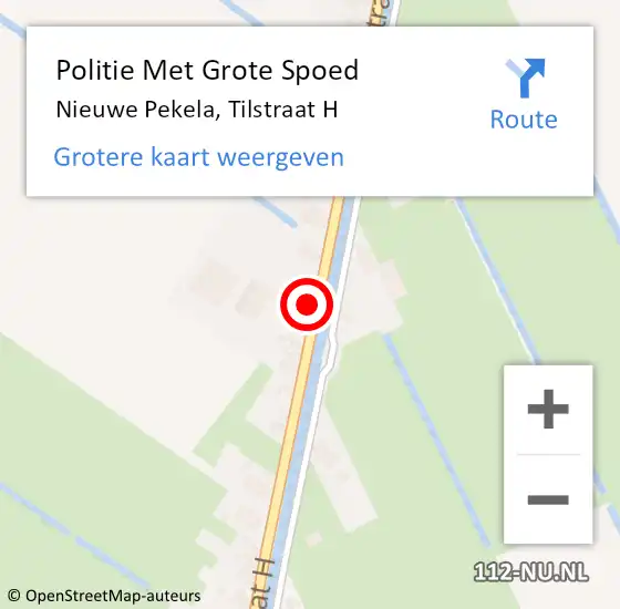 Locatie op kaart van de 112 melding: Politie Met Grote Spoed Naar Nieuwe Pekela, Tilstraat H op 10 december 2024 07:36