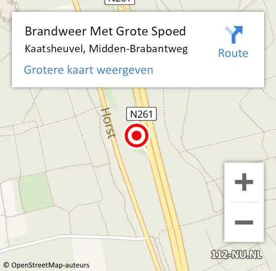 Locatie op kaart van de 112 melding: Brandweer Met Grote Spoed Naar Kaatsheuvel, Midden-Brabantweg op 10 december 2024 08:24