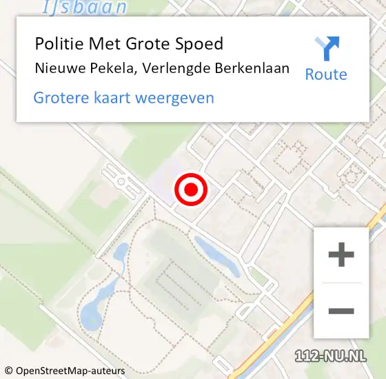 Locatie op kaart van de 112 melding: Politie Met Grote Spoed Naar Nieuwe Pekela, Verlengde Berkenlaan op 10 december 2024 08:34