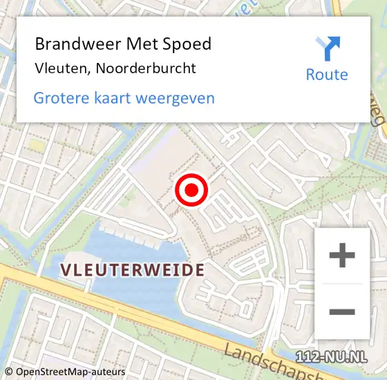 Locatie op kaart van de 112 melding: Brandweer Met Spoed Naar Vleuten, Noorderburcht op 10 december 2024 11:16