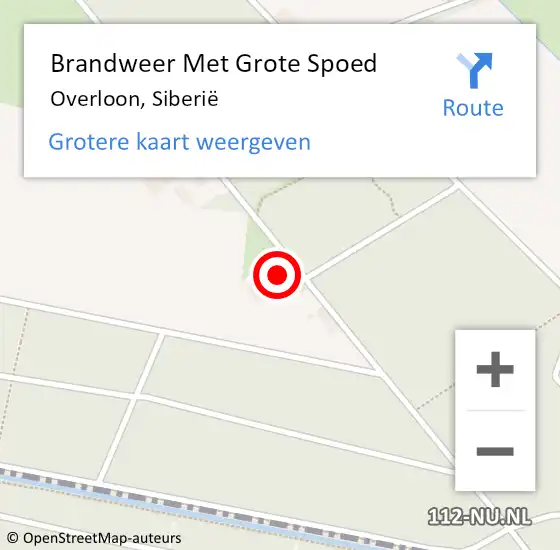 Locatie op kaart van de 112 melding: Brandweer Met Grote Spoed Naar Overloon, Siberië op 10 december 2024 13:02