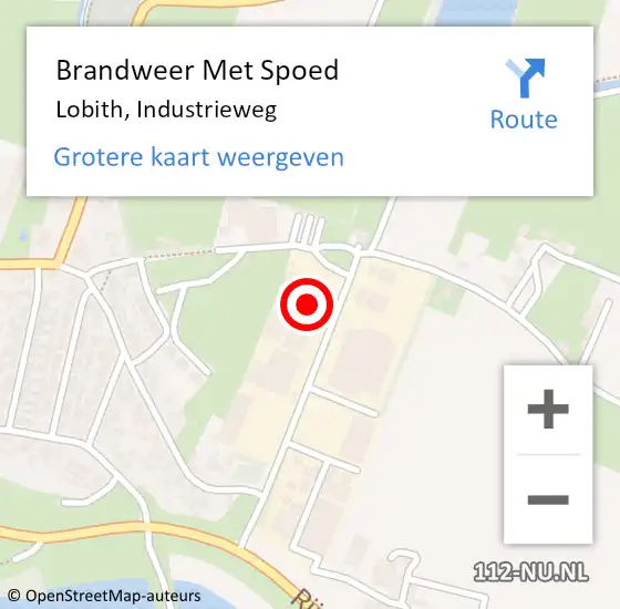 Locatie op kaart van de 112 melding: Brandweer Met Spoed Naar Lobith, Industrieweg op 10 december 2024 15:06