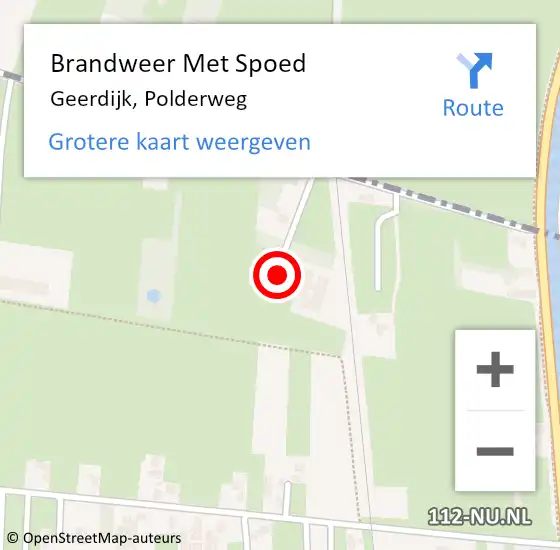 Locatie op kaart van de 112 melding: Brandweer Met Spoed Naar Geerdijk, Polderweg op 10 december 2024 16:47