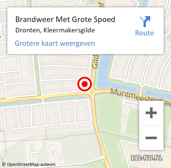 Locatie op kaart van de 112 melding: Brandweer Met Grote Spoed Naar Dronten, Kleermakersgilde op 10 december 2024 21:18