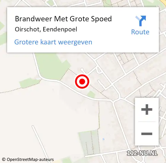 Locatie op kaart van de 112 melding: Brandweer Met Grote Spoed Naar Oirschot, Eendenpoel op 11 december 2024 07:50