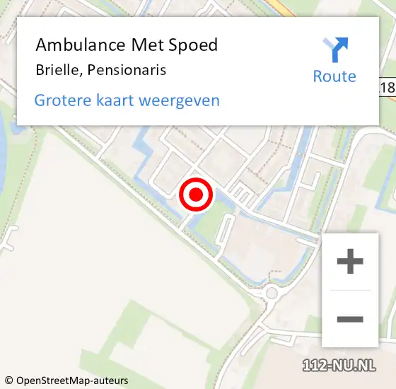 Locatie op kaart van de 112 melding: Ambulance Met Spoed Naar Brielle, Pensionaris op 11 december 2024 09:37