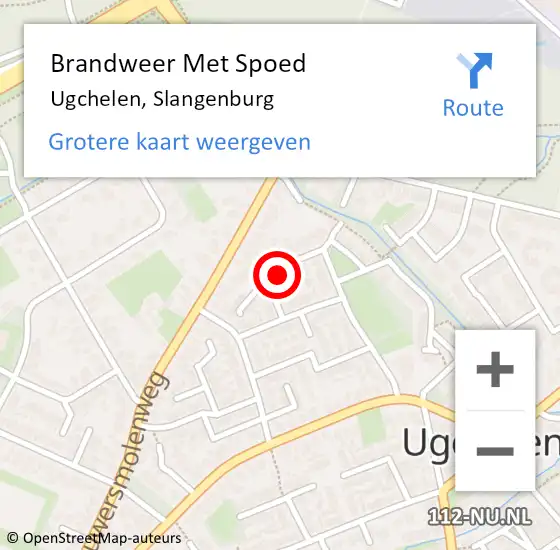 Locatie op kaart van de 112 melding: Brandweer Met Spoed Naar Ugchelen, Slangenburg op 11 december 2024 12:56