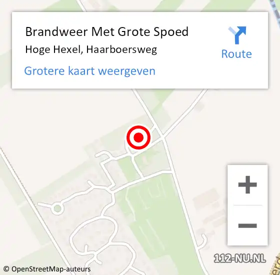 Locatie op kaart van de 112 melding: Brandweer Met Grote Spoed Naar Hoge Hexel, Haarboersweg op 11 december 2024 14:08